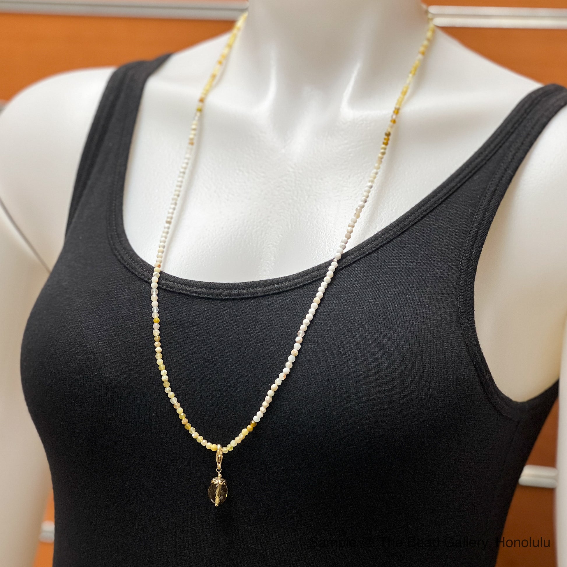 Opal 3.5mm Faceted Round Bead - 7.5" Strand (GEM1936)-The Bead Gallery Honolulu