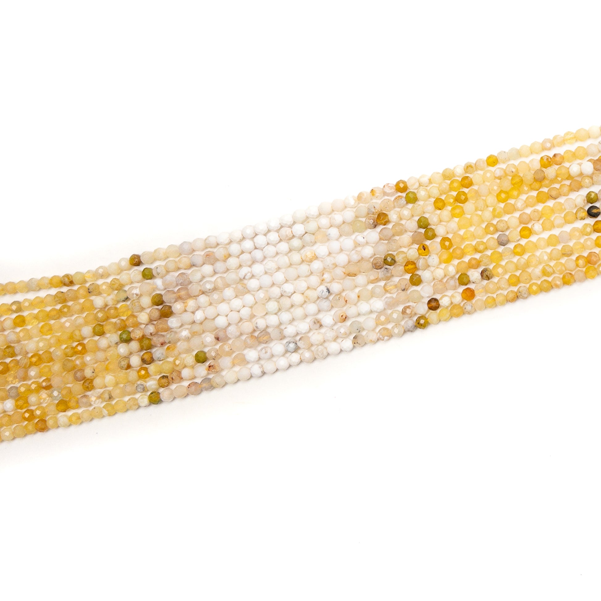 Opal 3.5mm Faceted Round Bead - 7.5" Strand (GEM1936)-The Bead Gallery Honolulu