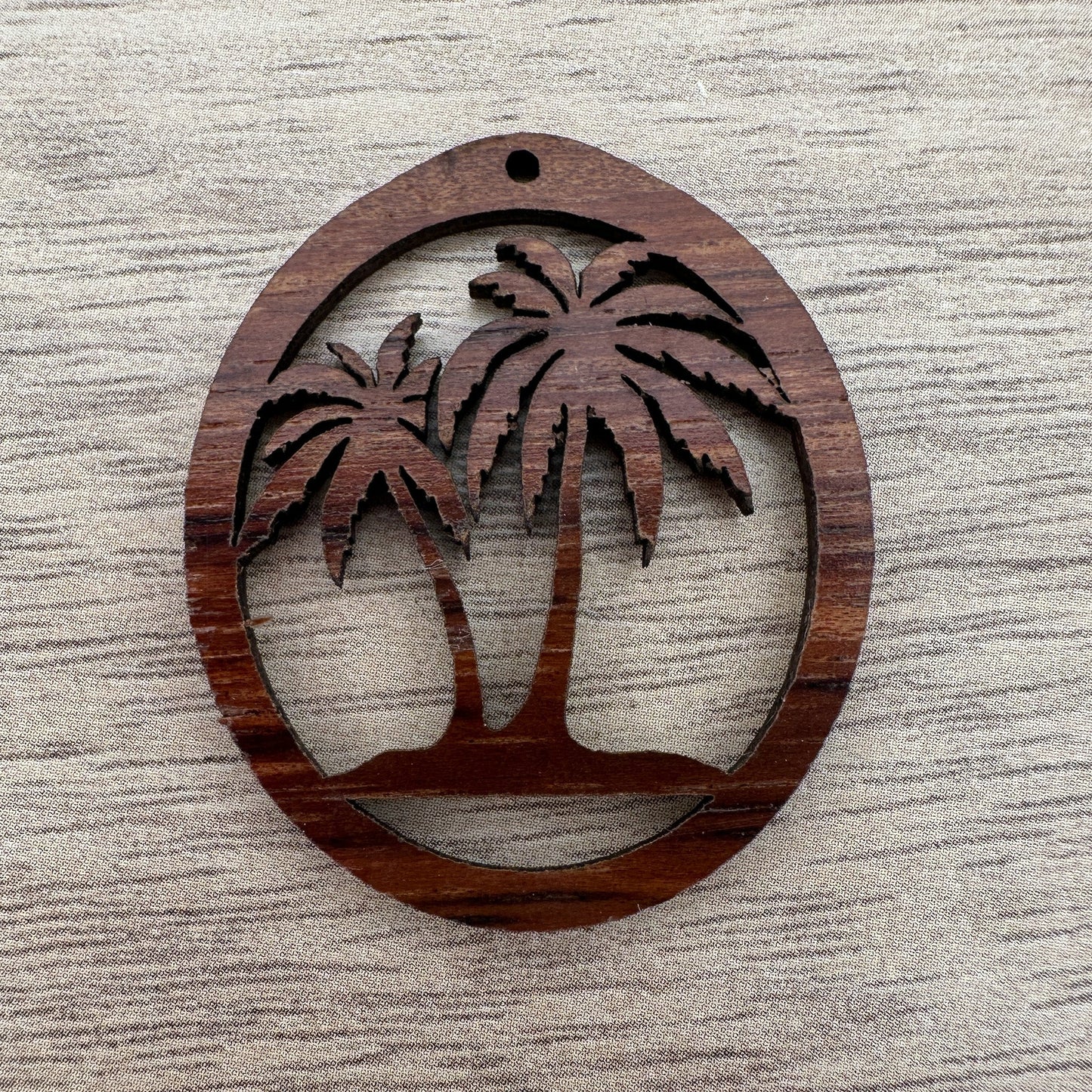 Palm Tree Koa Charm - 1 pc. (P1219)-The Bead Gallery Honolulu