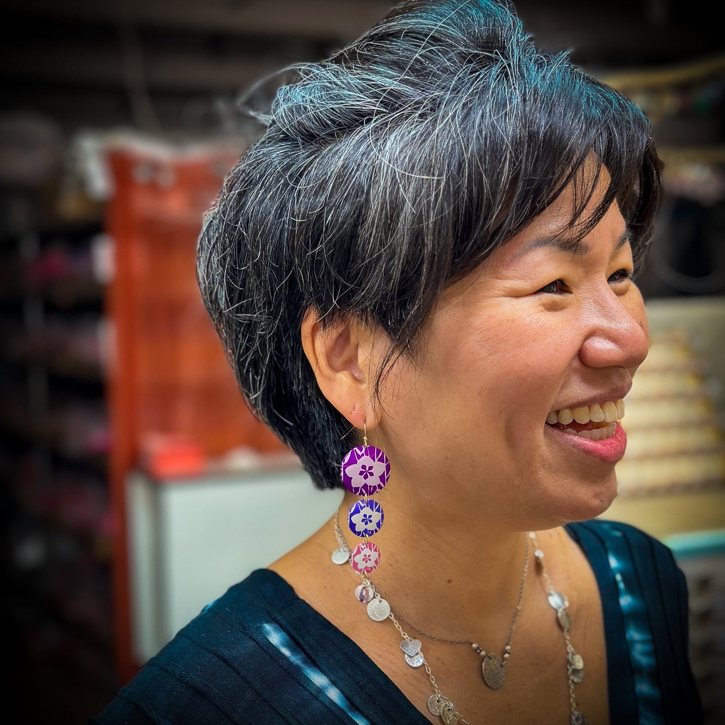 Plum Blossom Disc Mix (4 Colorways ) - 6 pcs. (MIX088)-The Bead Gallery Honolulu