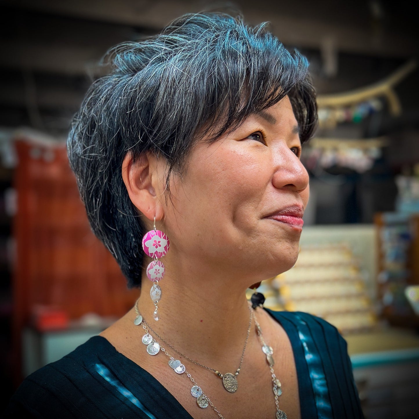 Plum Blossom Disc Mix (4 Colorways ) - 6 pcs. (MIX088)-The Bead Gallery Honolulu