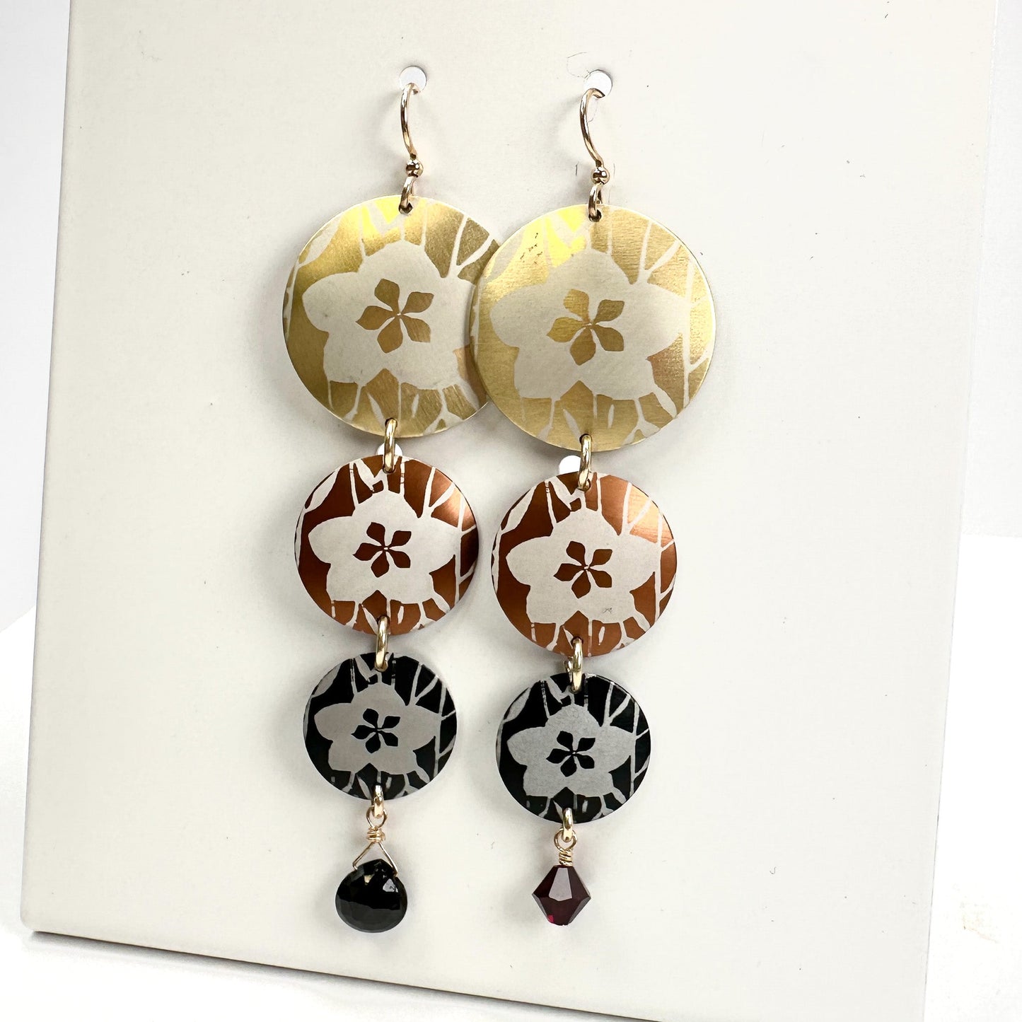 Plum Blossom Disc Mix (4 Colorways ) - 6 pcs. (MIX088)-The Bead Gallery Honolulu