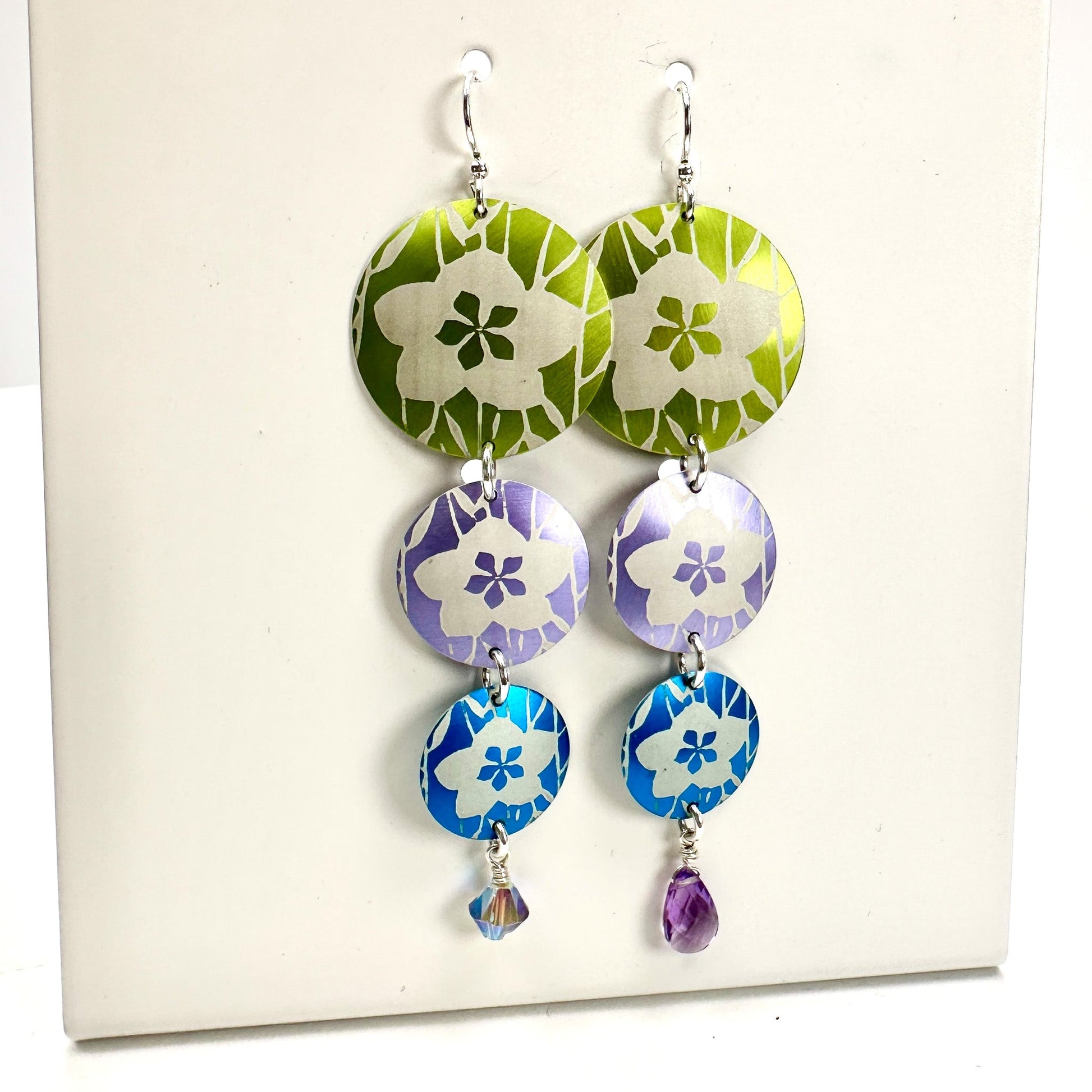 Plum Blossom Disc Mix (4 Colorways ) - 6 pcs. (MIX088)-The Bead Gallery Honolulu