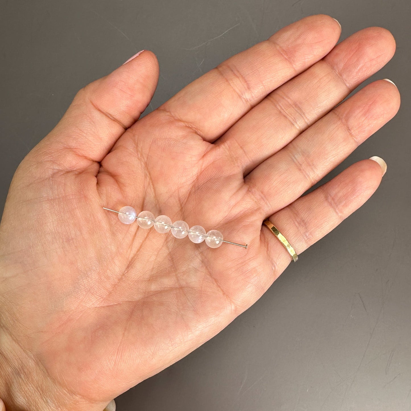 Rainbow Moonstone 6mm Smooth Round Bead - 6 pcs. (P3117)-The Bead Gallery Honolulu