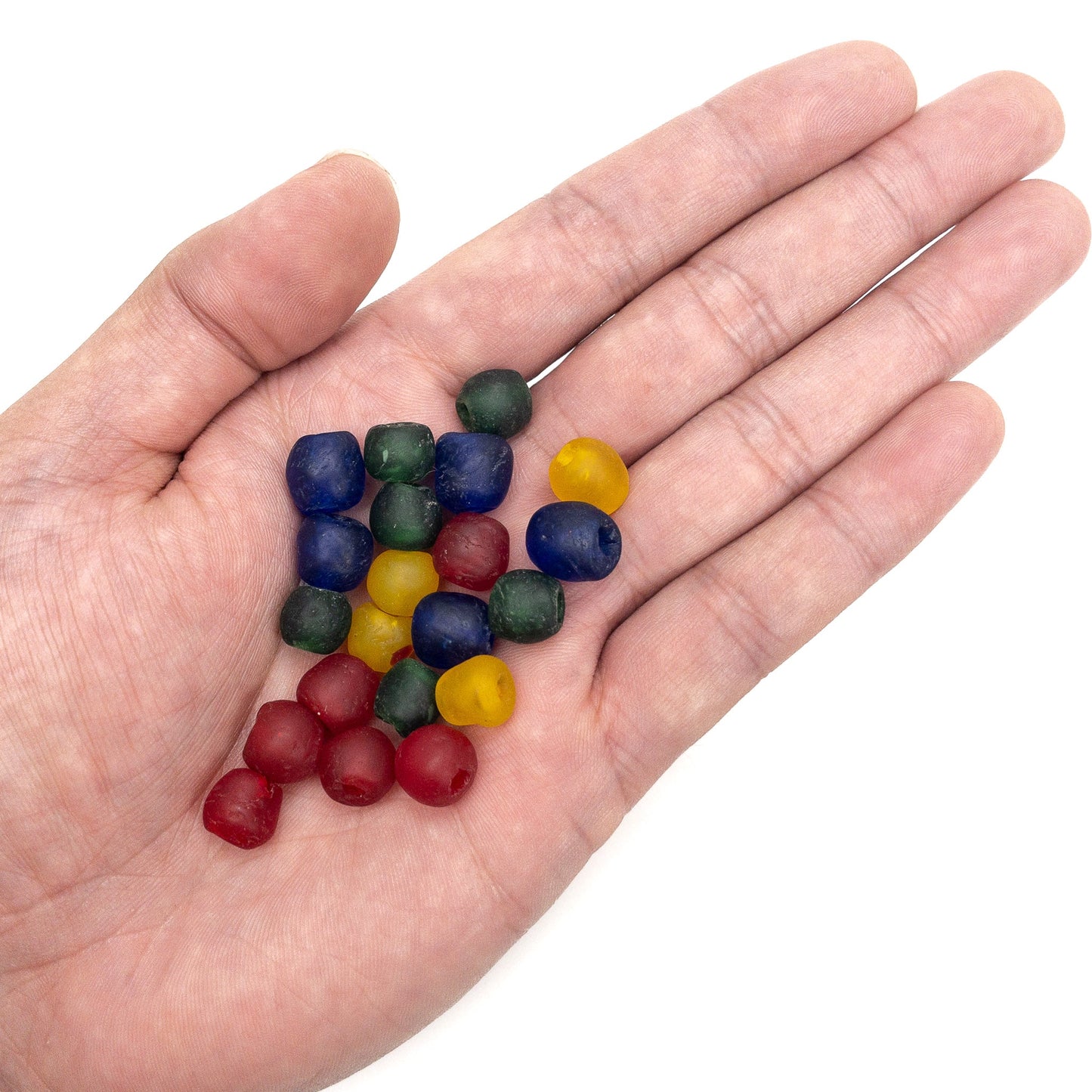 Holiday Rustic African Recycled Glass Bead Mix - 21 pcs.