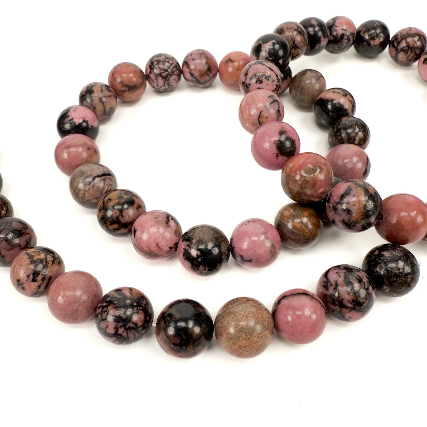 Rhodochrosite 10.5mm Smooth Round Bead - 6.5" Strand (GEM2261)-The Bead Gallery Honolulu