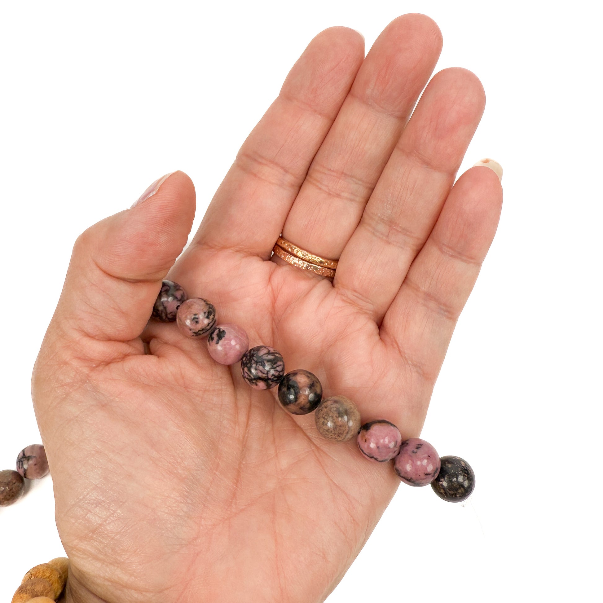 Rhodochrosite 10.5mm Smooth Round Bead - 6.5" Strand (GEM2261)-The Bead Gallery Honolulu