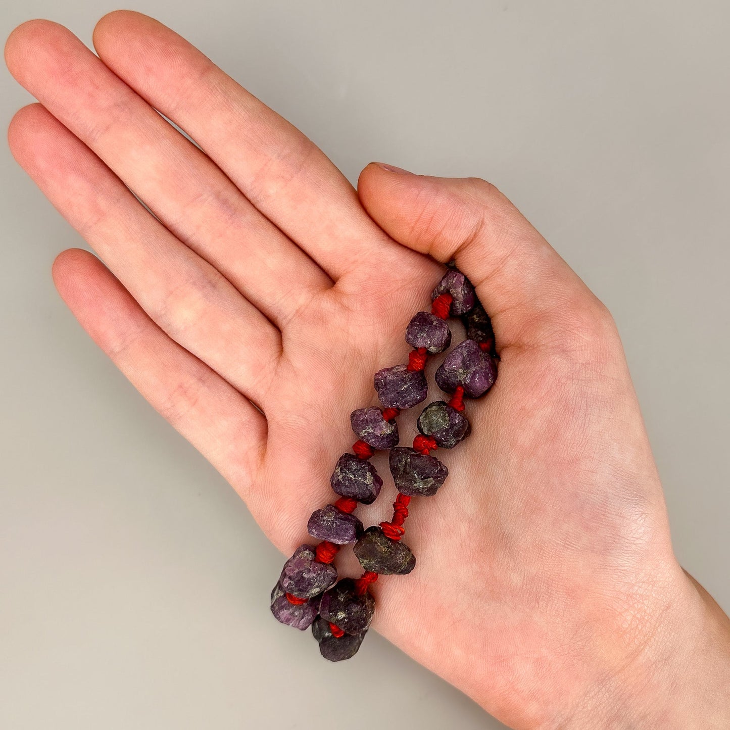 Ruby Chunky Rough Nugget Bead - 7.5" Strand (GEM1851)-The Bead Gallery Honolulu