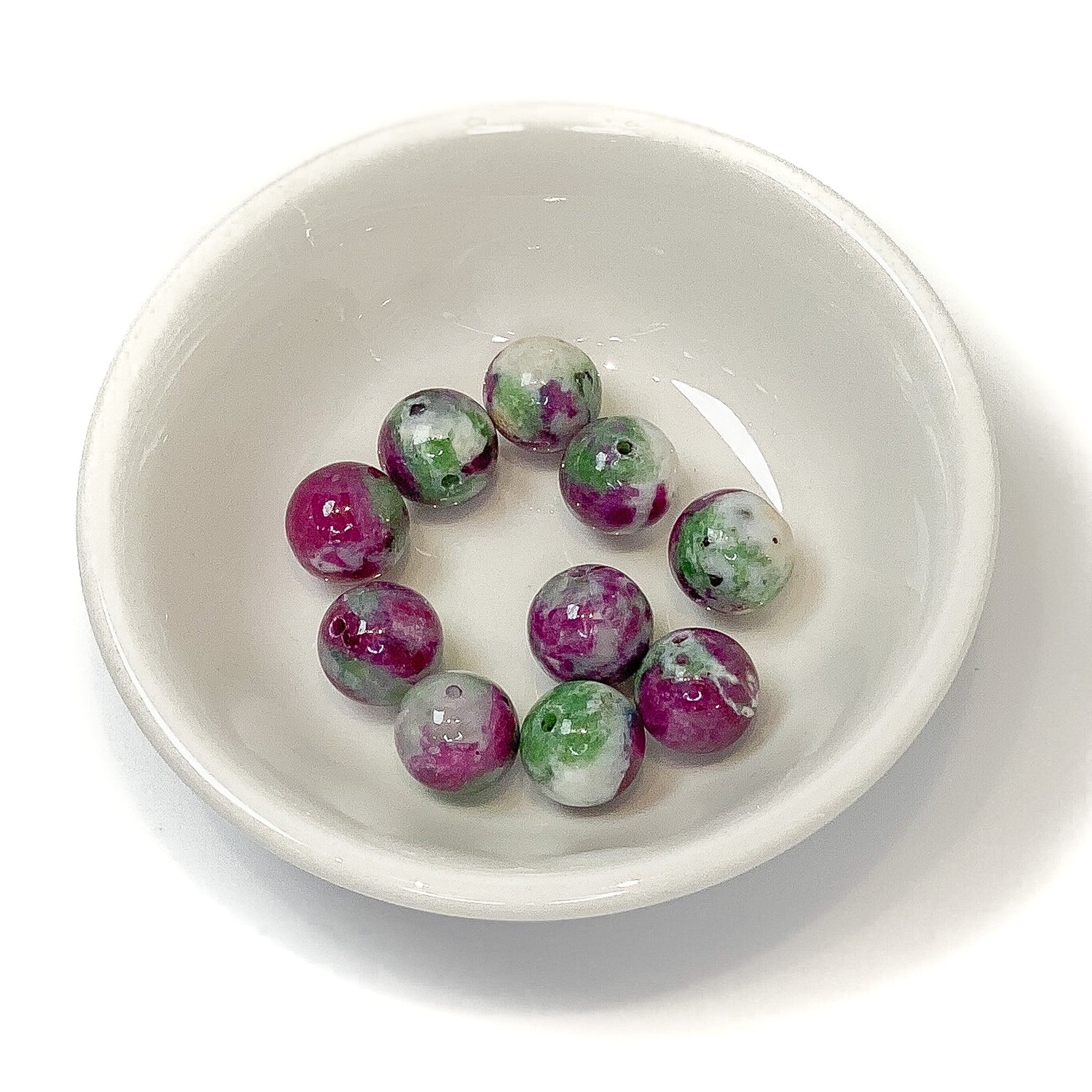Ruby in Zoisite 10.5mm Round Bead - 1 pc. (P2013)-The Bead Gallery Honolulu