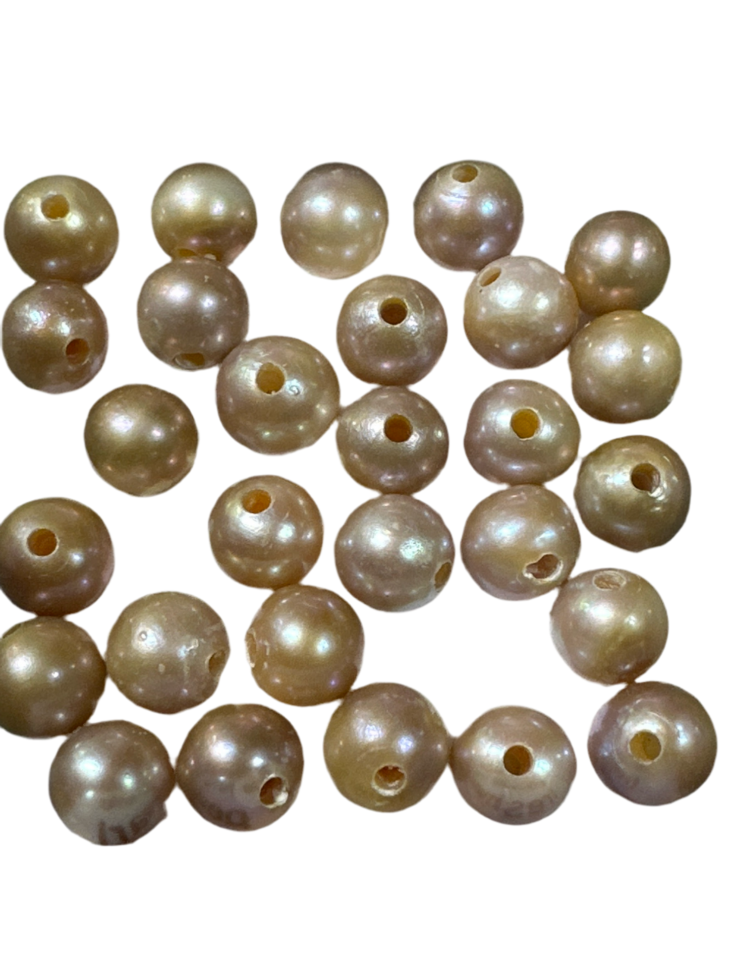 Sage Rose 7.5mm Semi-Round Large Hole Freshwater Pearl - 1 pc. (P2448)-The Bead Gallery Honolulu