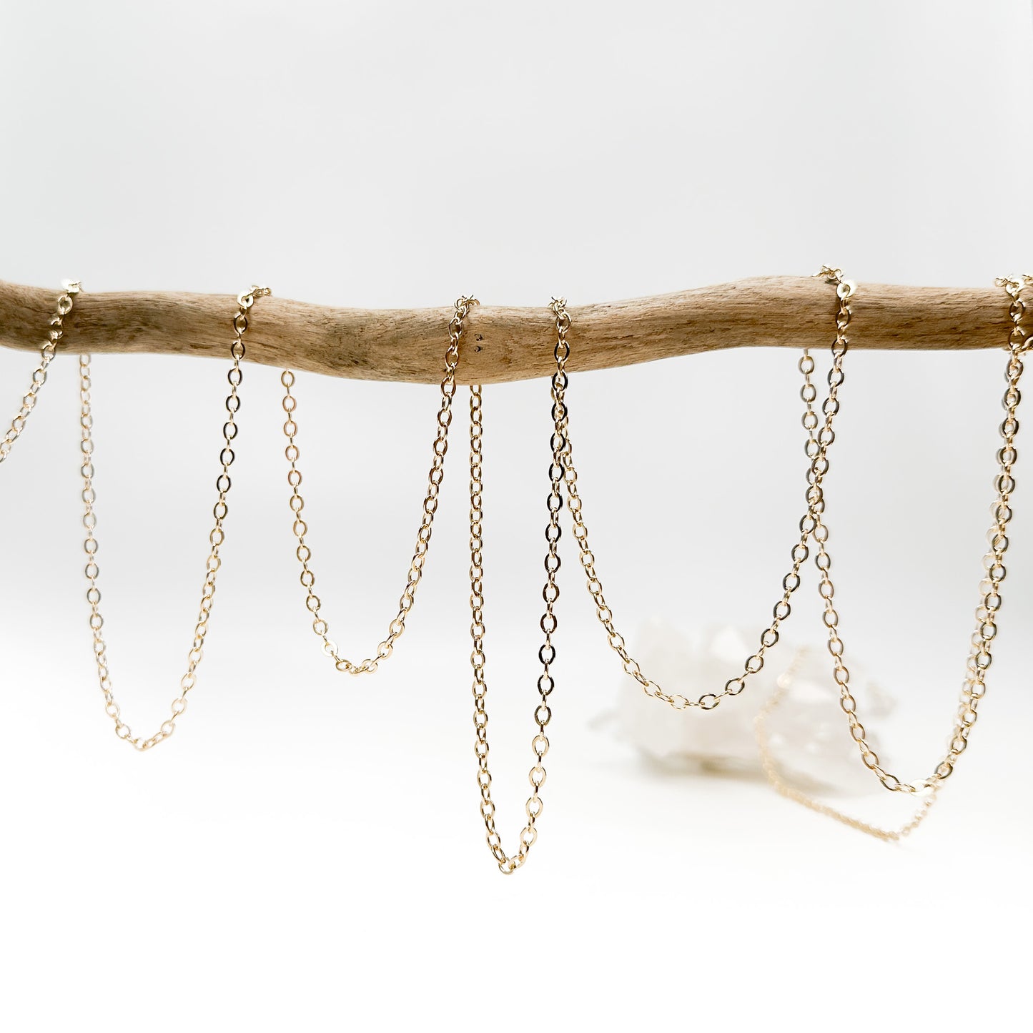 Shiny Flat Oval Cable Chain - Silver | Gold (6 in/CH223)-The Bead Gallery Honolulu