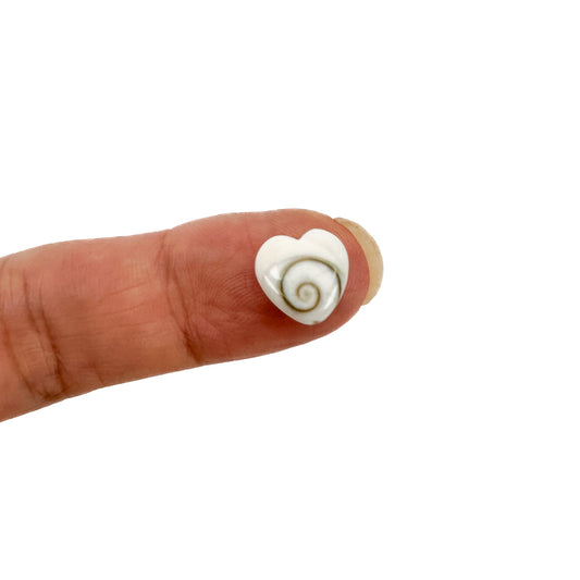 Shiva Eye 10mm Heart Bead - (GEM2348)-The Bead Gallery Honolulu