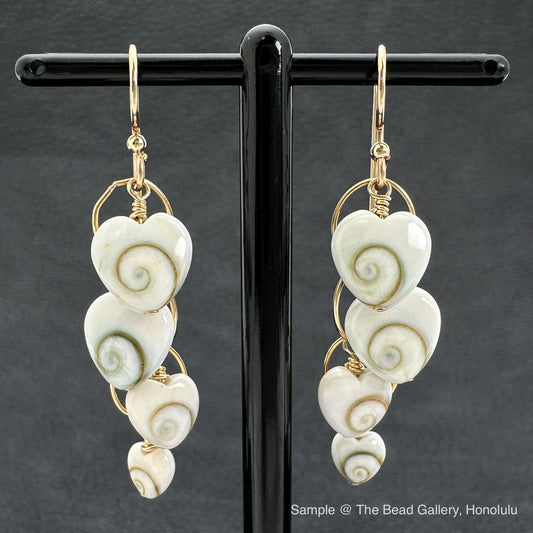 Shiva Eye 8mm Heart Bead - (GEM2347)-The Bead Gallery Honolulu