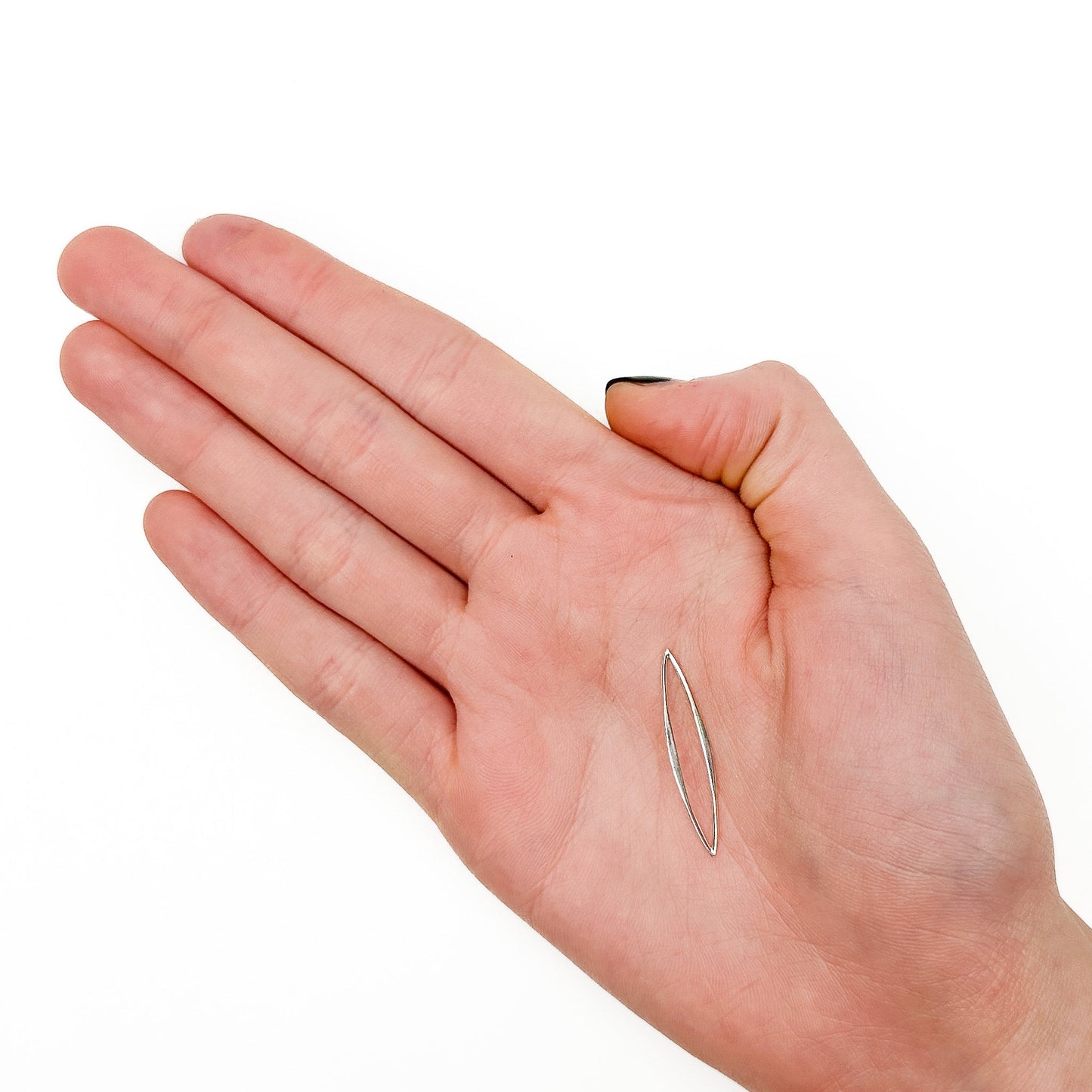 Skinny 30mm Marquis Link (Sterling Silver) - 1 pc. (M1158)-The Bead Gallery Honolulu