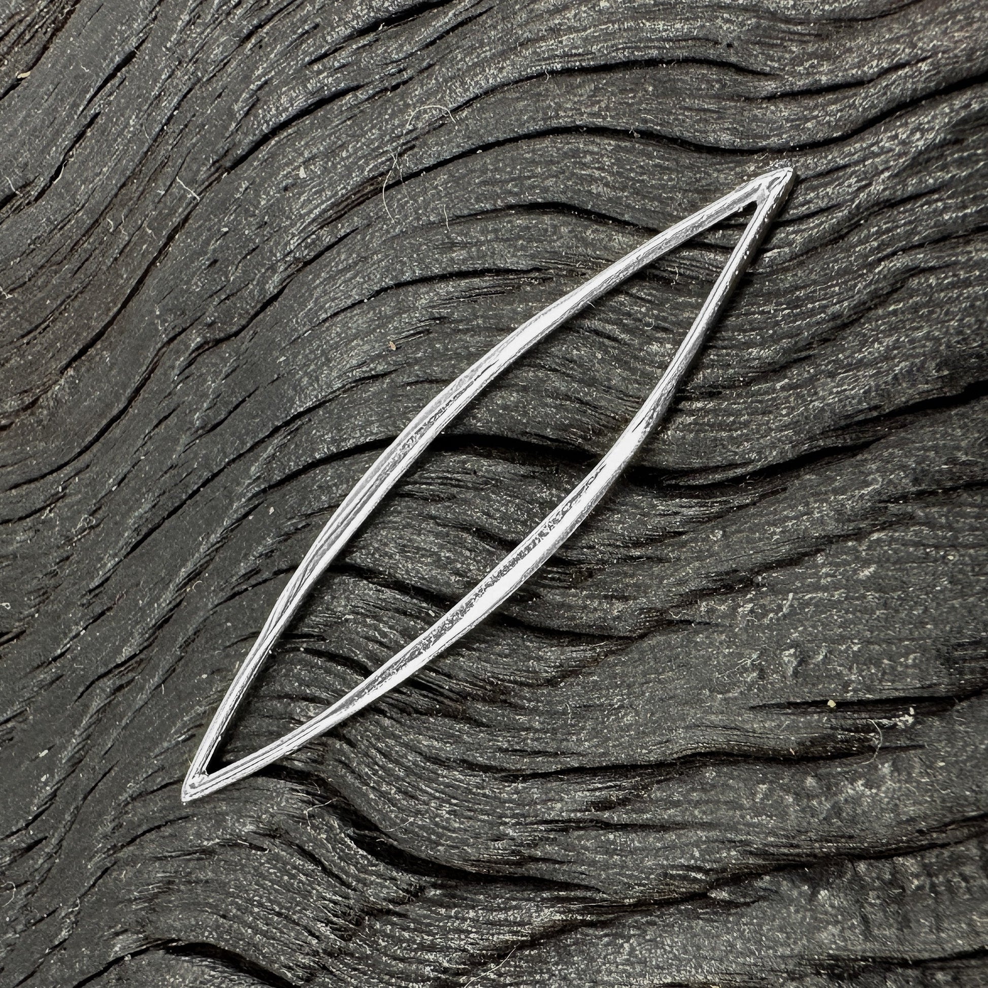 Skinny 40mm Marquis Link (Sterling Silver) - 1 pc. (M763)-The Bead Gallery Honolulu