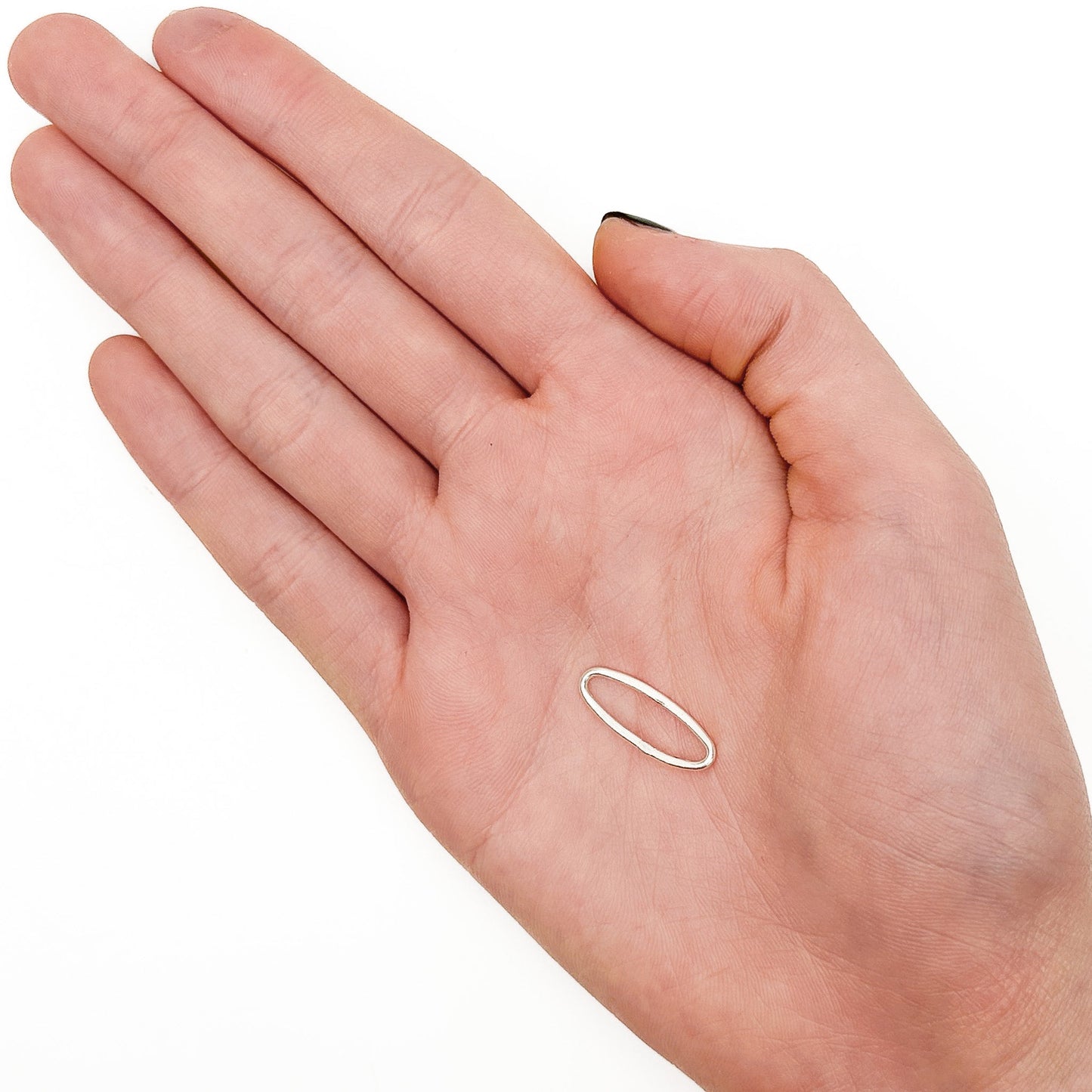 Small Oval Link 20mm (Sterling Silver) - 1 pc. (M548)-The Bead Gallery Honolulu