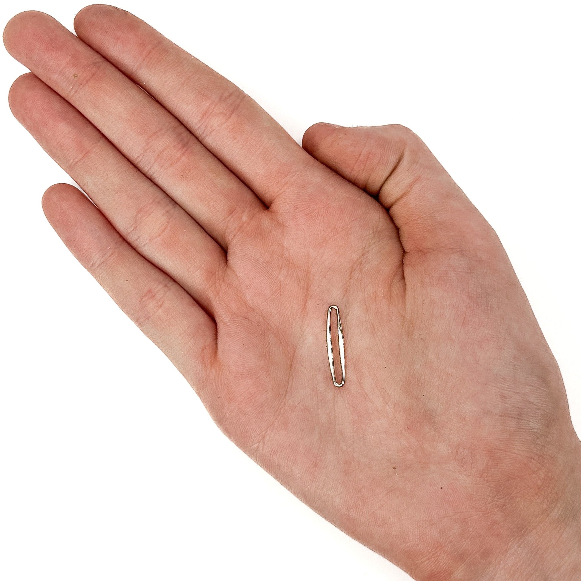 Small Skinny Oval Link (Sterling Silver) - 1 pc. (M1347)-The Bead Gallery Honolulu