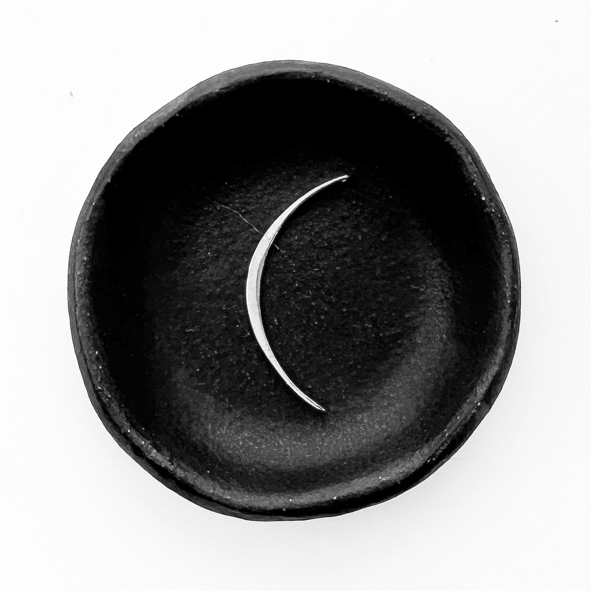 Sterling Silver Crescent Link with Two Holes - 1 pc. (M402)-The Bead Gallery Honolulu