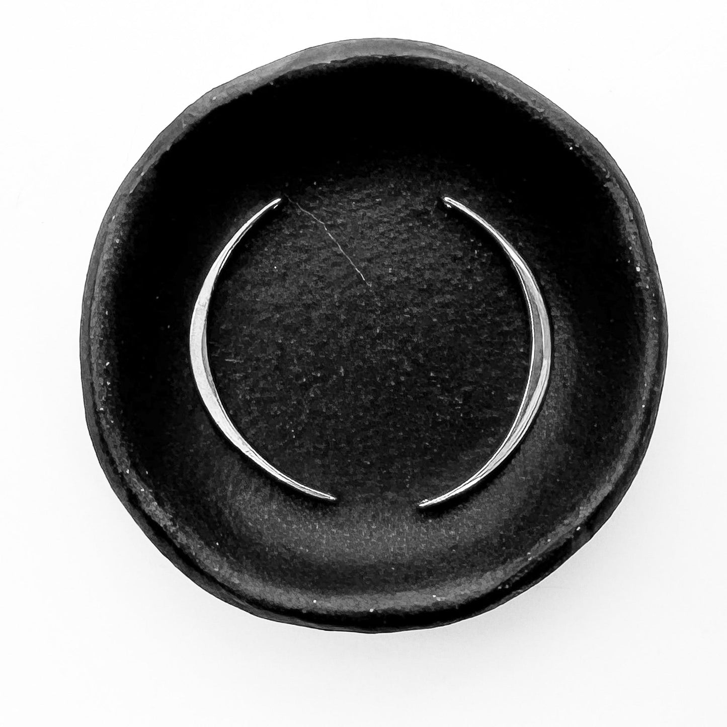 Sterling Silver Crescent Link with Two Holes - 1 pc. (M402)-The Bead Gallery Honolulu