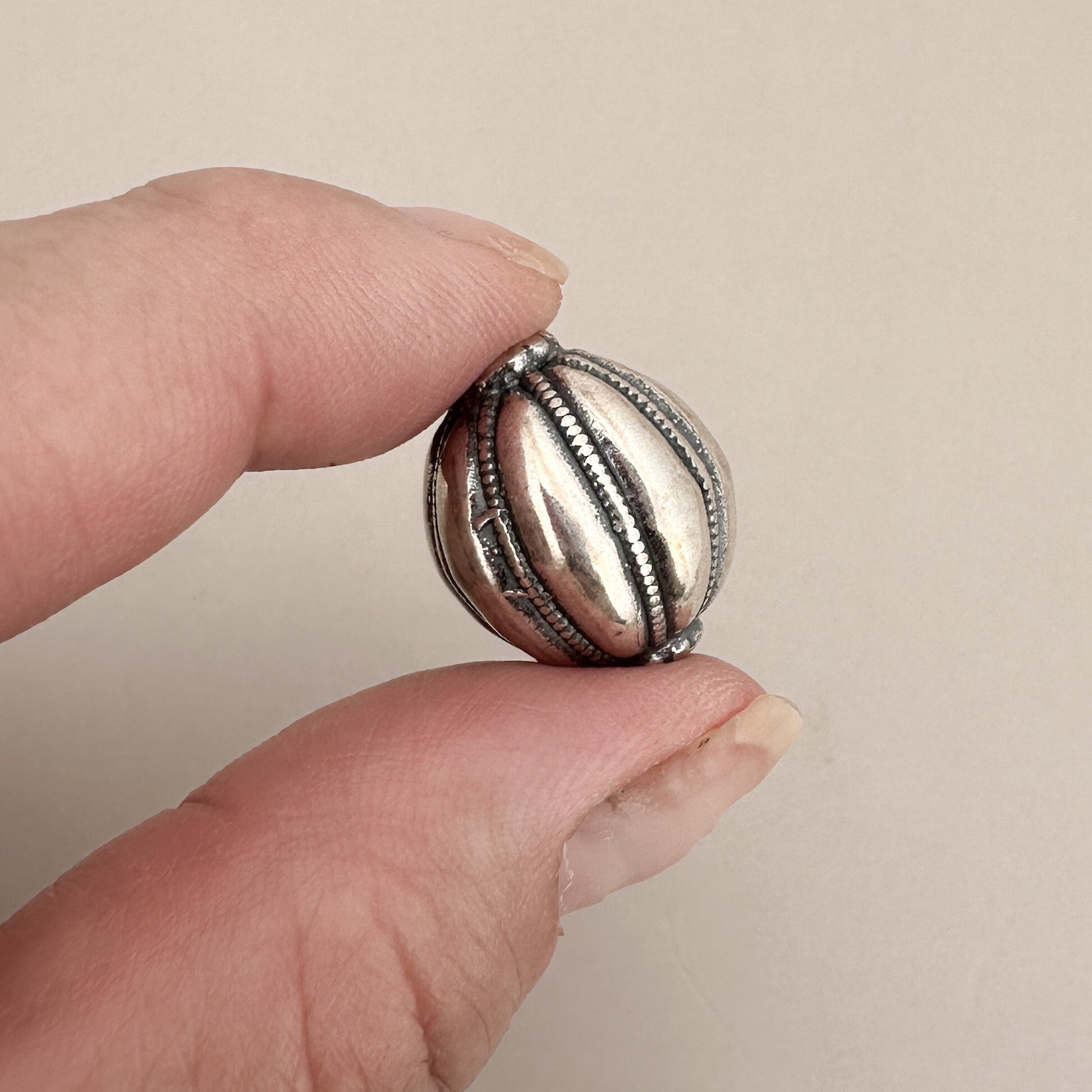 Super Melon Bead (Sterling Silver) - 1 pc. (M1170)-The Bead Gallery Honolulu