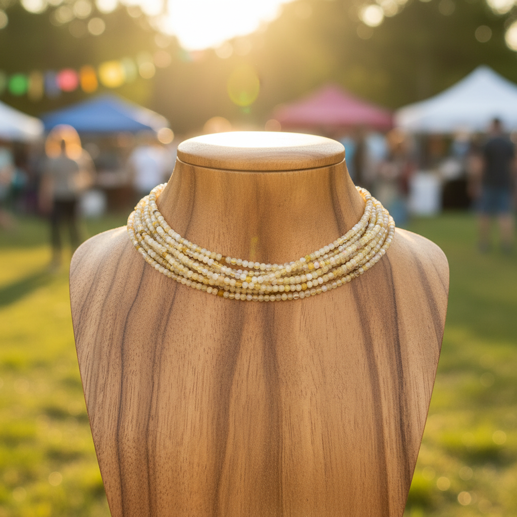 Yellow Opal 2.5mm Faceted Round Bead - 13" Strand (GEM869)
